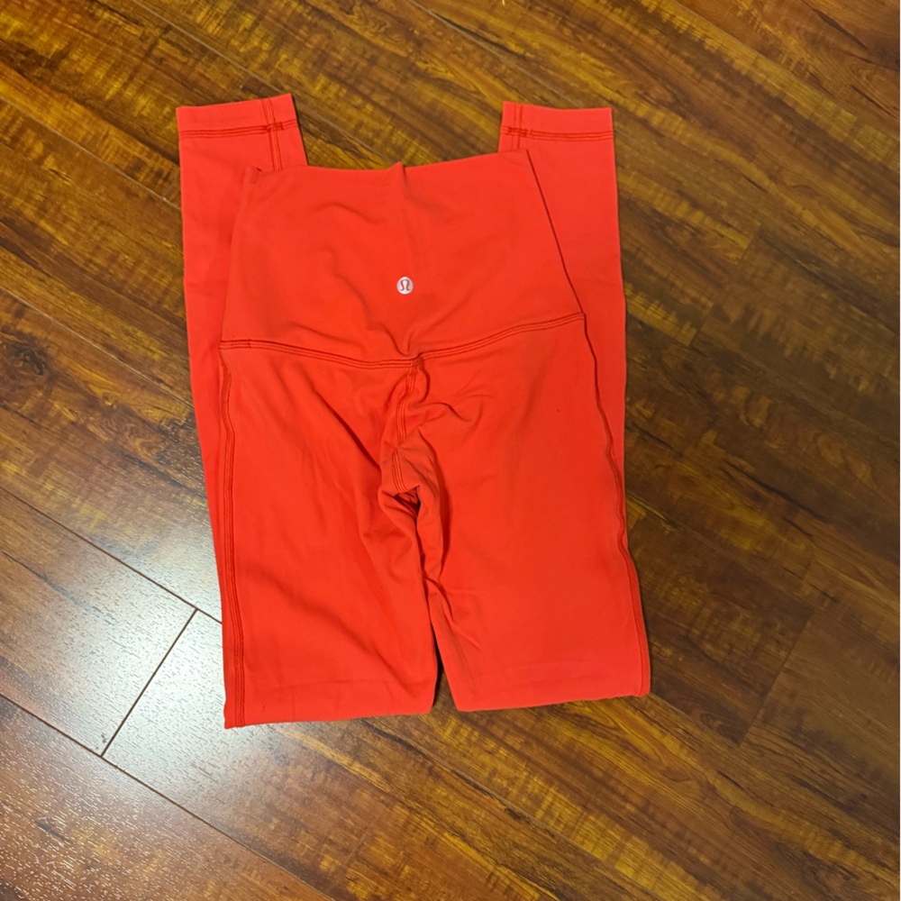 Lululemon Double Lined Align Red Ultra High Waist Leggings